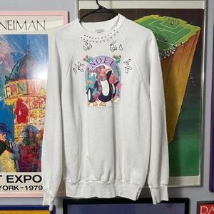 Vintage 1992 Christmas Noel Penguins Crewneck - SIZE XL